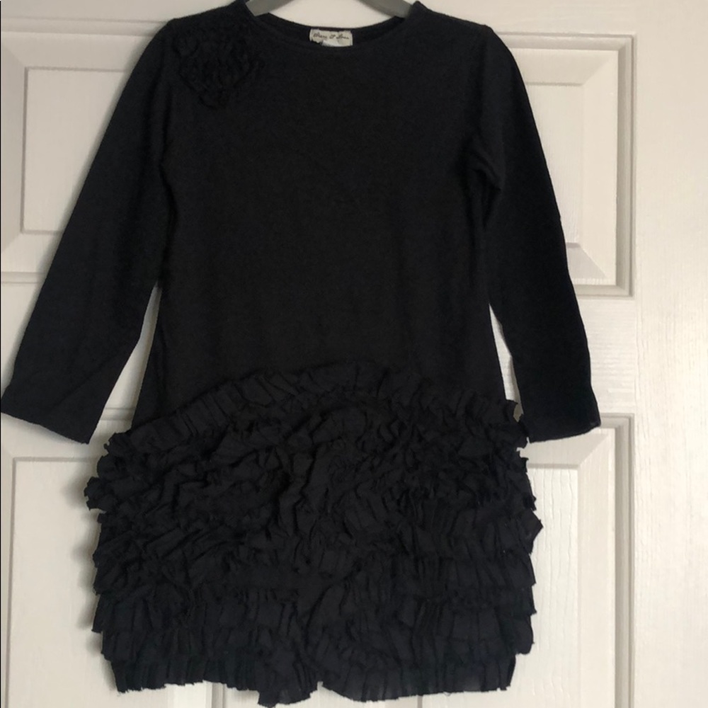 Eliane et Lena Paris black cotton dress sz 3